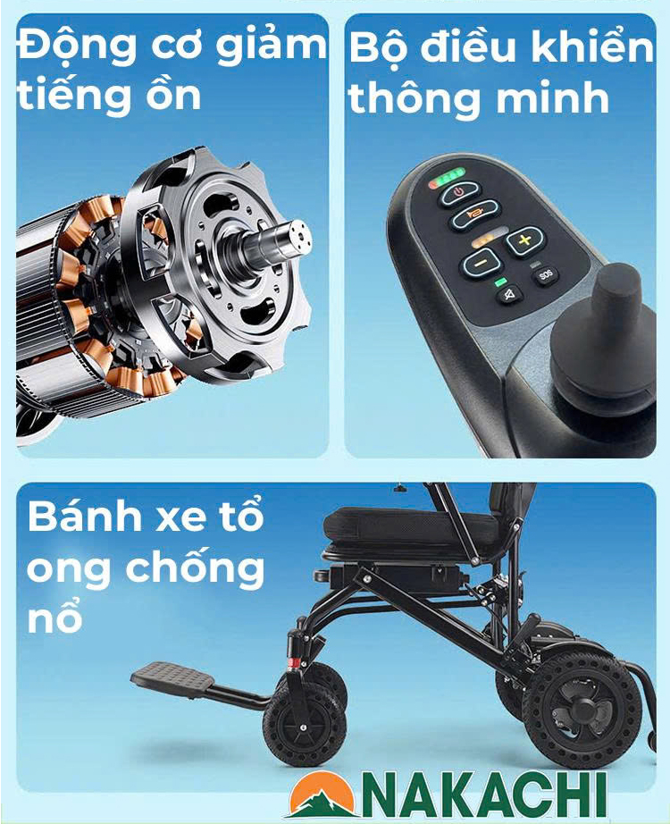 Xe Lăn Điện Gấp Gọn Nakachi NC-012